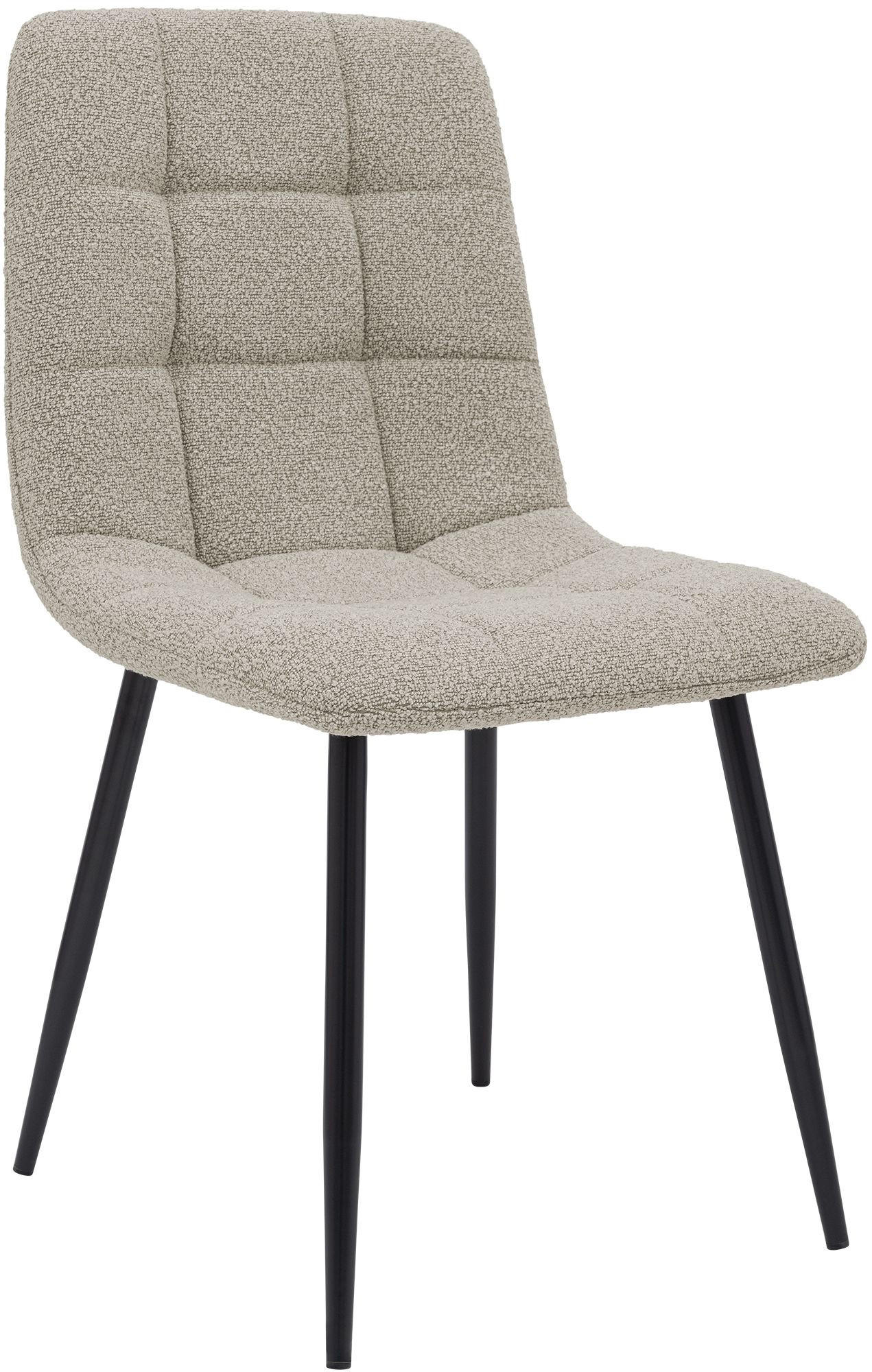 ESSZIMMERSTUHL Stoff Taupe - Taupe/Schwarz, Textil/Metall (45/84/55cm) - CLP