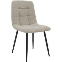 ESSZIMMERSTUHL Stoff Taupe - Taupe/Schwarz, Textil/Metall (45/84/55cm) - CLP