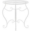 GARTENTISCH rund Ø70 cm Metall Weiß - Weiß, Metall (70/70/72cm) - CLP