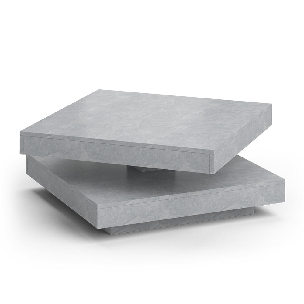 COUCHTISCH Elias Beton 70 x 70 cm - Schieferfarben, Holzwerkstoff (70/70/34cm) - Vicco