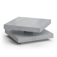 COUCHTISCH Elias Beton 70 x 70 cm - Schieferfarben, Holzwerkstoff (70/70/34cm) - Vicco