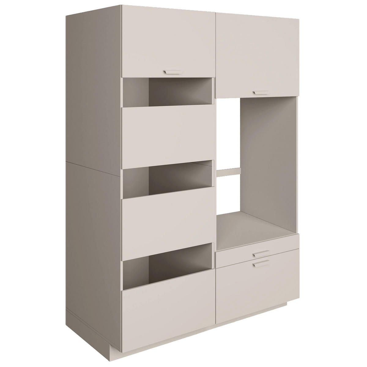 BADEZIMMERMÖBEL-SET Holv Kaschmirgrau 135 cm - Taupe, Holzwerkstoff/Metall (135/200/66cm) - Selsey