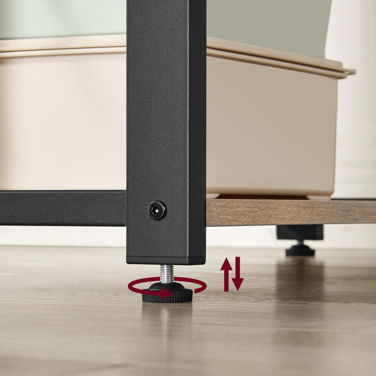 COMPUTER-SCHREIBTISCH mit regal, sonoma-eiche/schwarz - Sonoma Eiche, Holzwerkstoff (60/120/120cm) - A2A Home