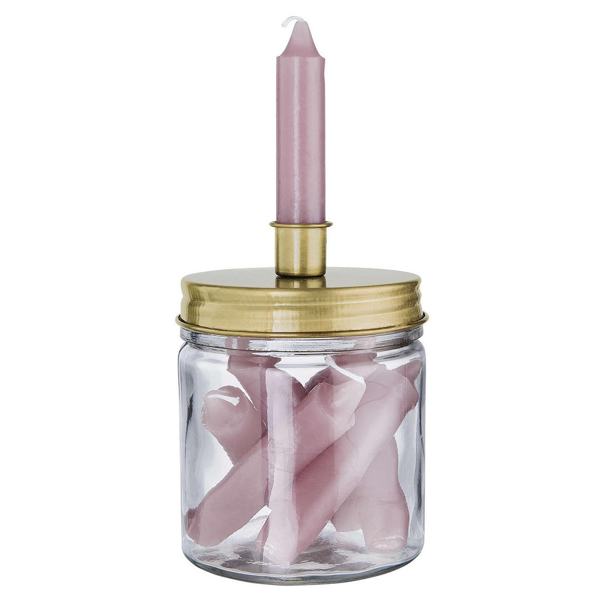 KERZENHALTER (4er Set) Candle Jar - Goldfarben, Glas (11/15/11cm) - Butlers