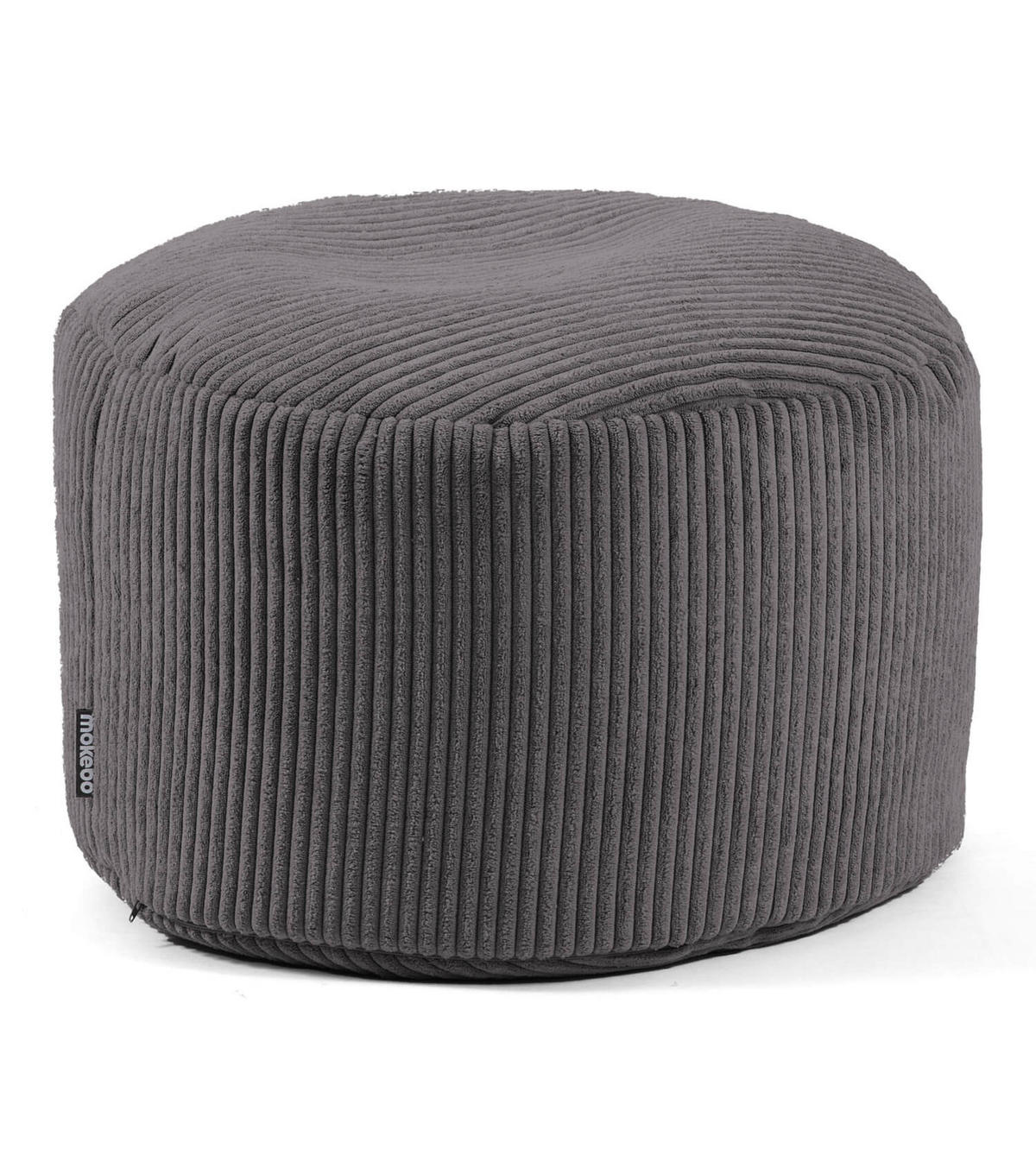 POUF Cord Der Faule Lenz - Anthrazit, Textil (60/40/60cm) - Mokebo