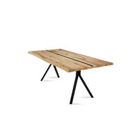 BAUMKANTENTISCH Dannie 10 220x77x100 Massivholztisch Wildeiche geölt - Wildeiche, Holz (220/77/100cm) - 58aufmkessel
