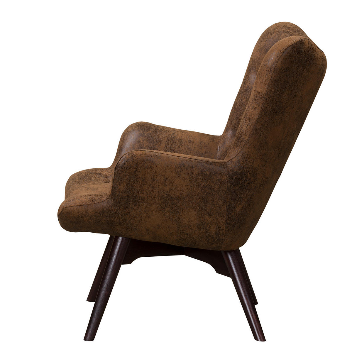 SESSEL - Dunkelbraun/Braun, Holz/Buchenholz (71/90/85cm) - home24