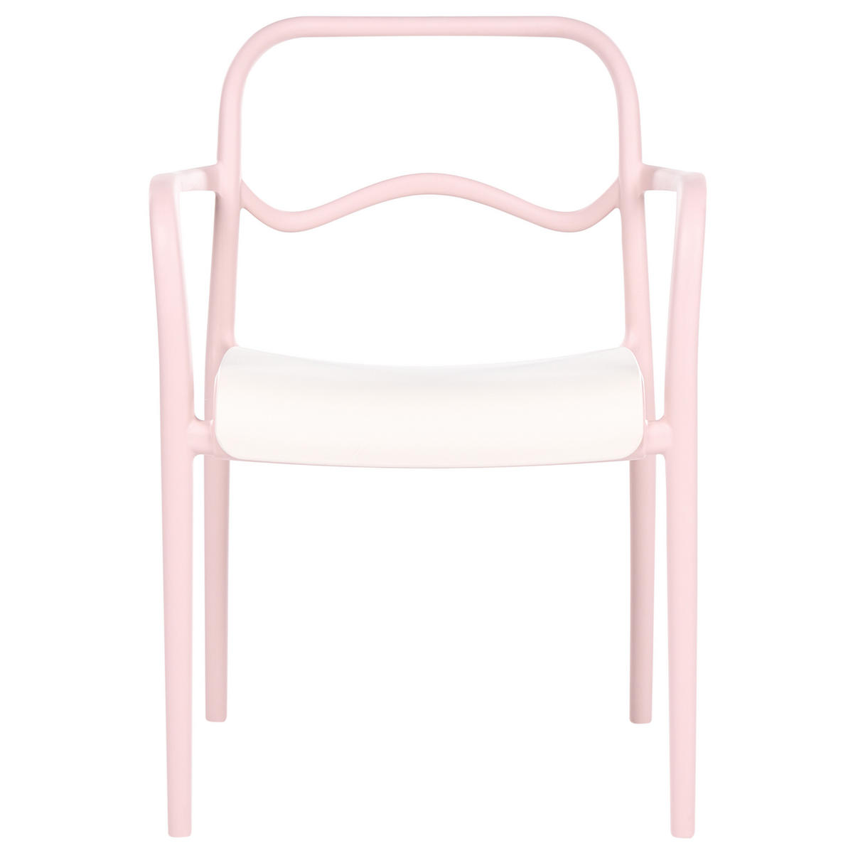 GARTENSTUHL 2er-Set Kunststoff Pastellrosa Thasos - Pink, Kunststoff (57/80/57cm) - Beliani