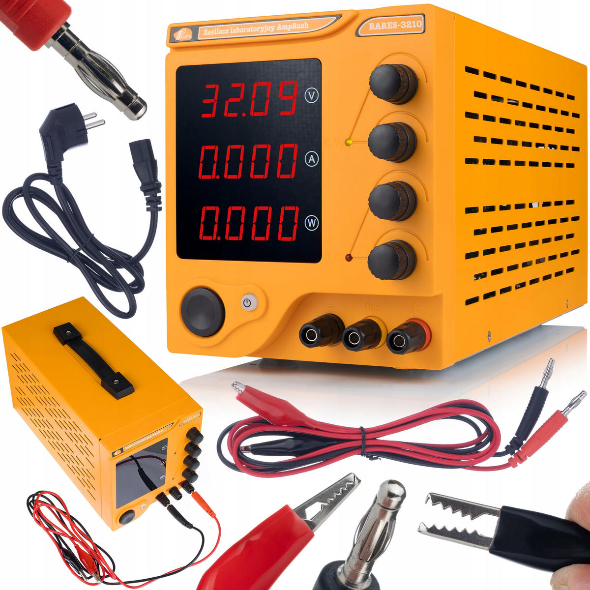 LÖTSTATION ProTech Trio v1 Set - Netzteil 32 V 10 A, Heißluftstation 700 W 100-500 °C, LÖTKOLBEN T12 75 W - Multicolor, Kunststoff/Metall (10/10/10cm)