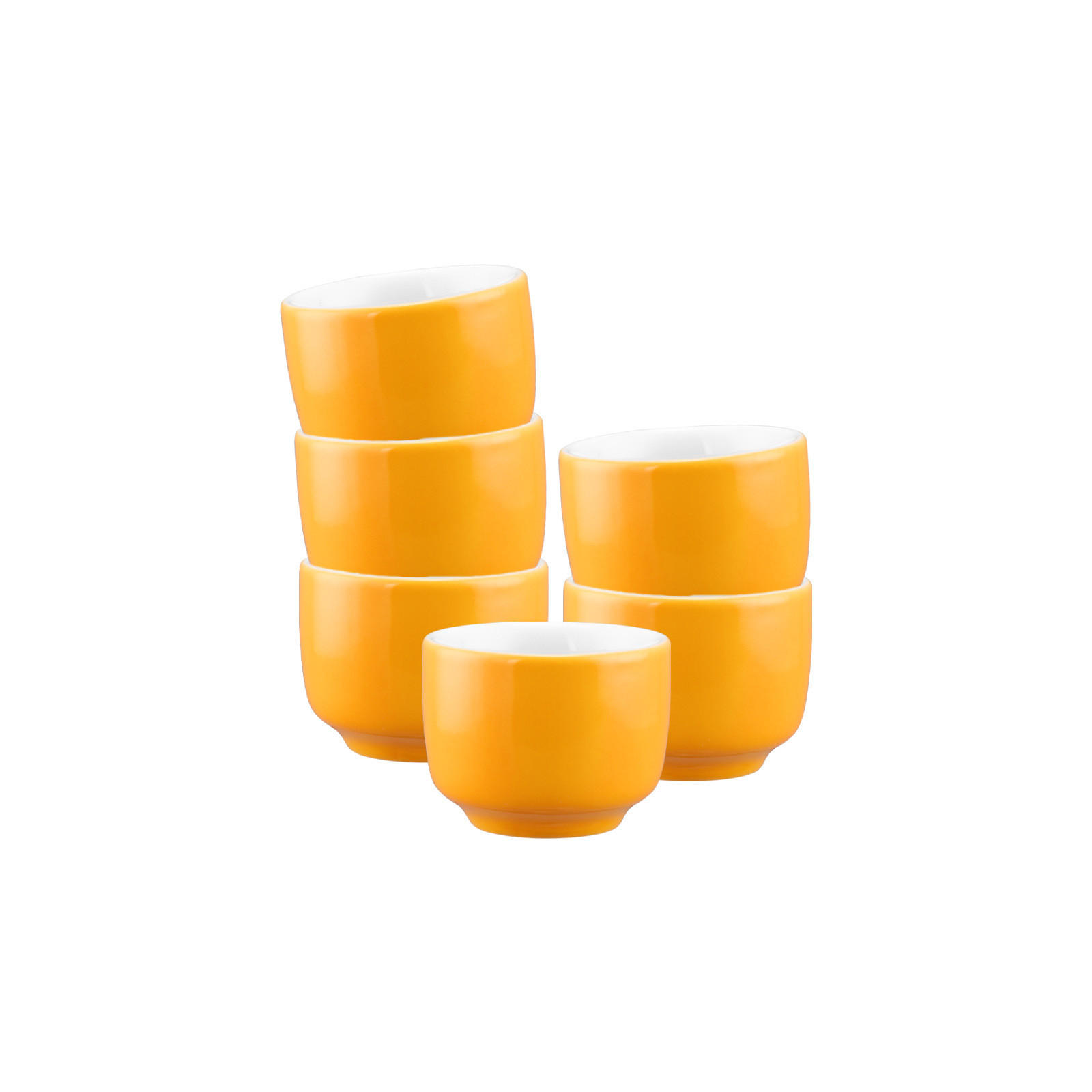 ESPRESSOTASSEN OHNE HENKEL Sento Home Pure Colors Mango Orange 80 ml 6er Set - Orange, Keramik (0.08L) - Seltmann Weiden