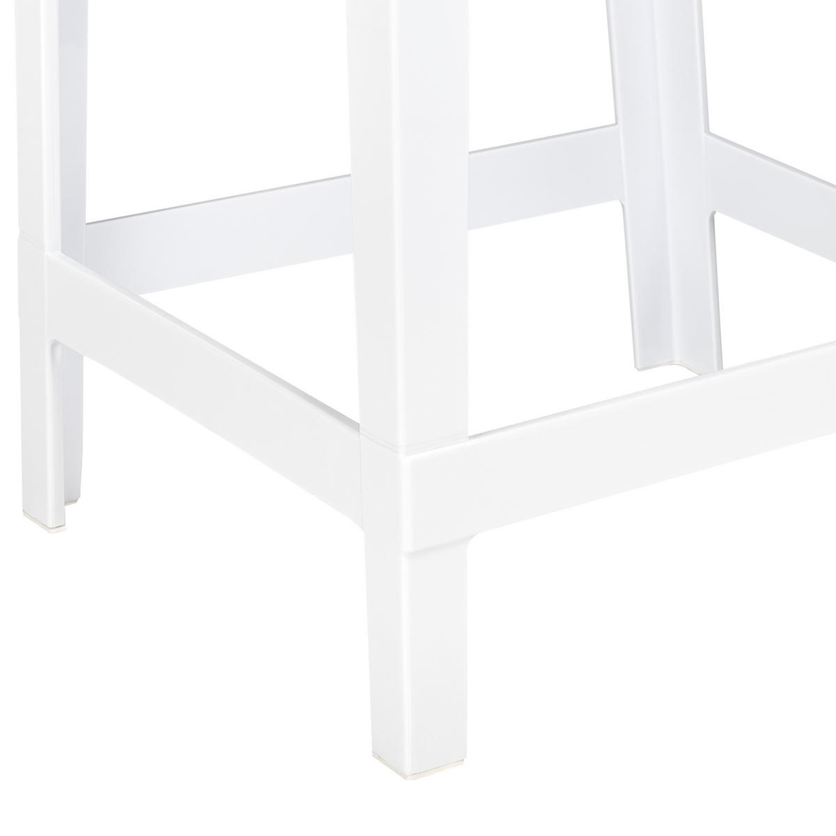 BARSTUHL 2er-Set Kunststoff weiß Wellington - Weiß, Kunststoff (41/99/48cm) - Beliani