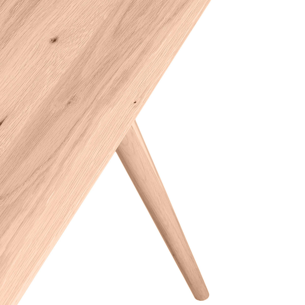 ESSTISCH - Massivholz - Eichefarben, Holz (90/200/75cm) - home24