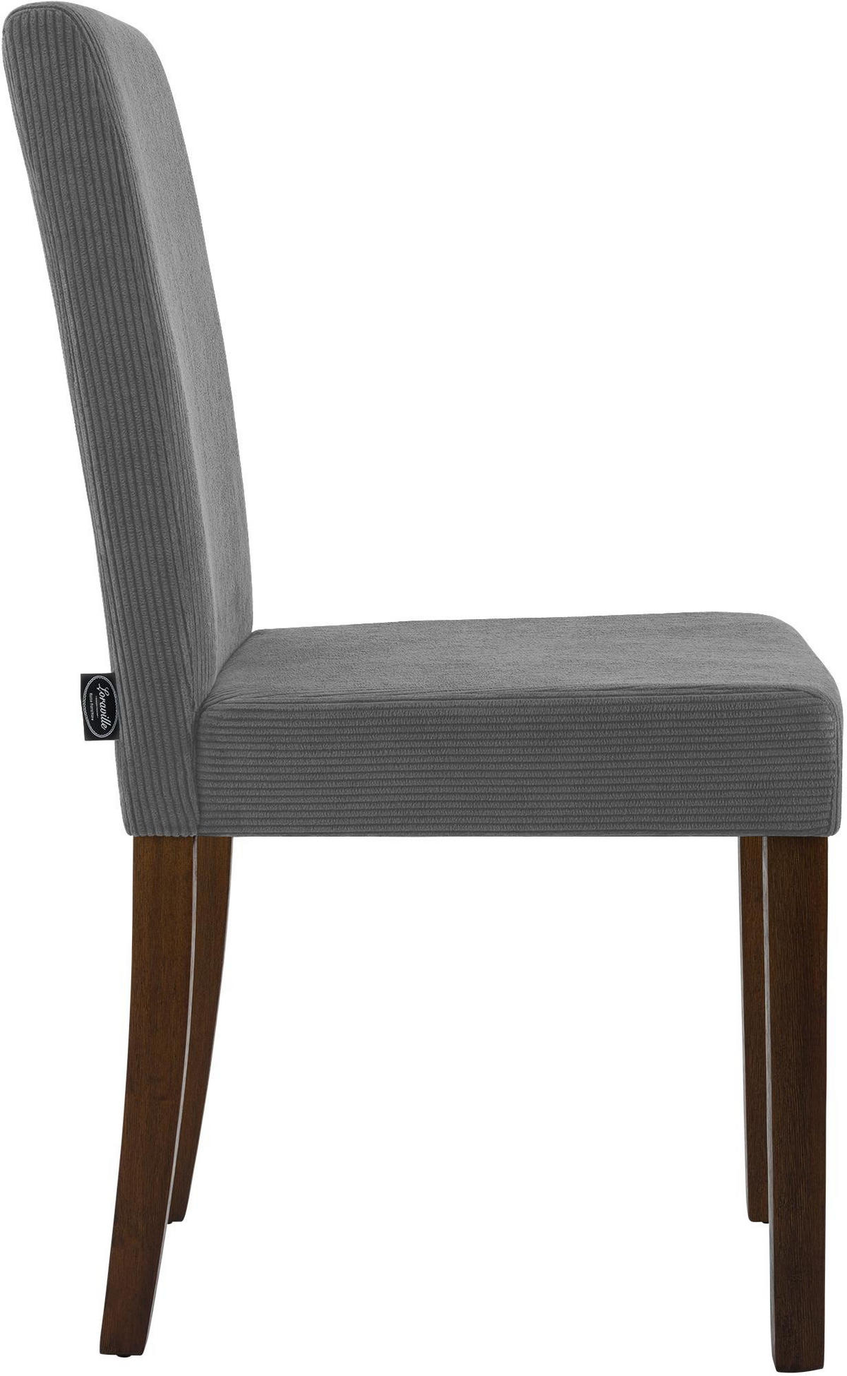 ESSZIMMERSTUHL Dalan Cord Grau Antik-Dunkel Wohnzimmerstuhl - Grau, Textil (41/91/47cm) - DELUKE