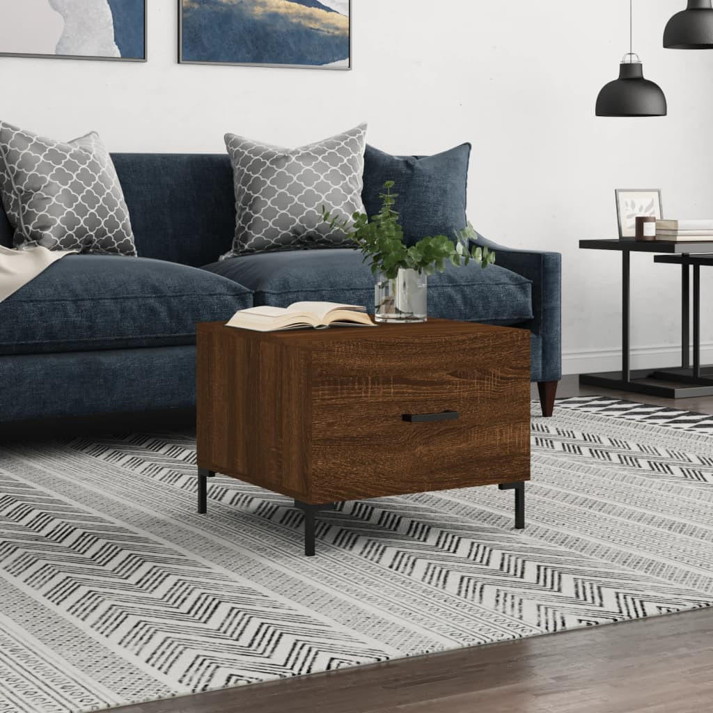 COUCHTISCH Braun Eichen-Optik 50x50x40 cm Holzwerkstoff - Braun, Holzwerkstoff (50/50/40cm) - furnicato