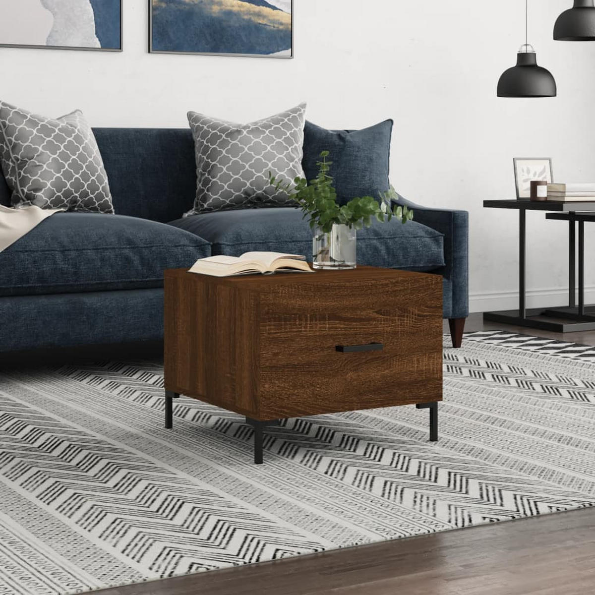 COUCHTISCH Braun Eichen-Optik 50x50x40 cm Holzwerkstoff - Braun, Holzwerkstoff (50/50/40cm) - furnicato