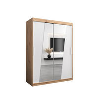 SCHWEBETÜRENSCHRANK 200/150/62 2-türig - Silberfarben/Eiche Artisan, Holz/Kunststoff (150/200/62cm) - Abiks Möbel