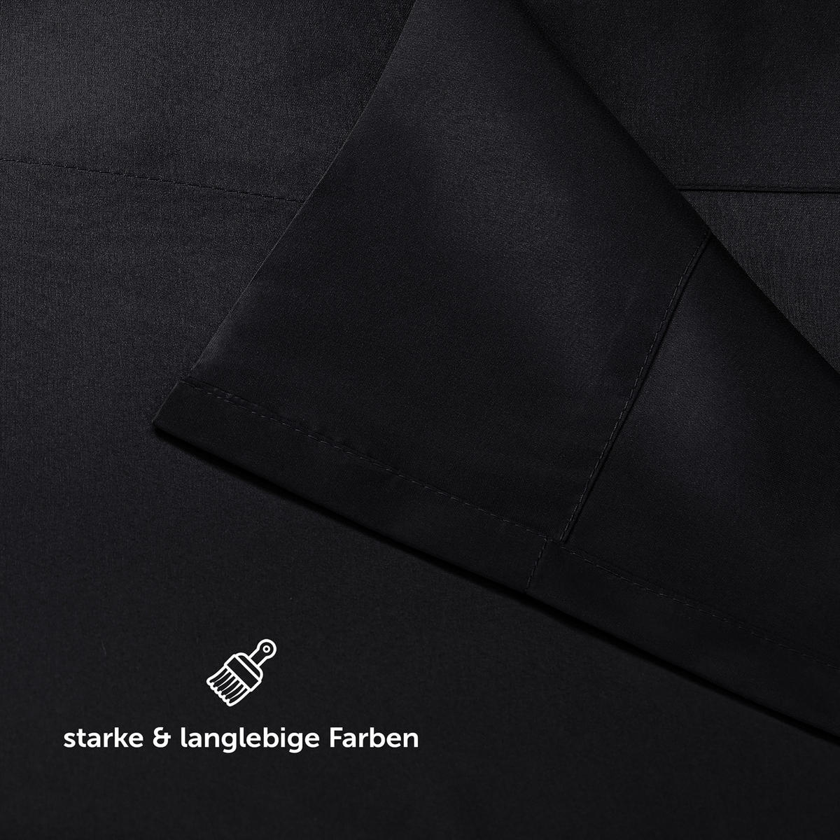 BETTTUCH ohne Gummi 160/275 cm, in Schwarz - Schwarz, Textil (275/160cm) - Blumtal