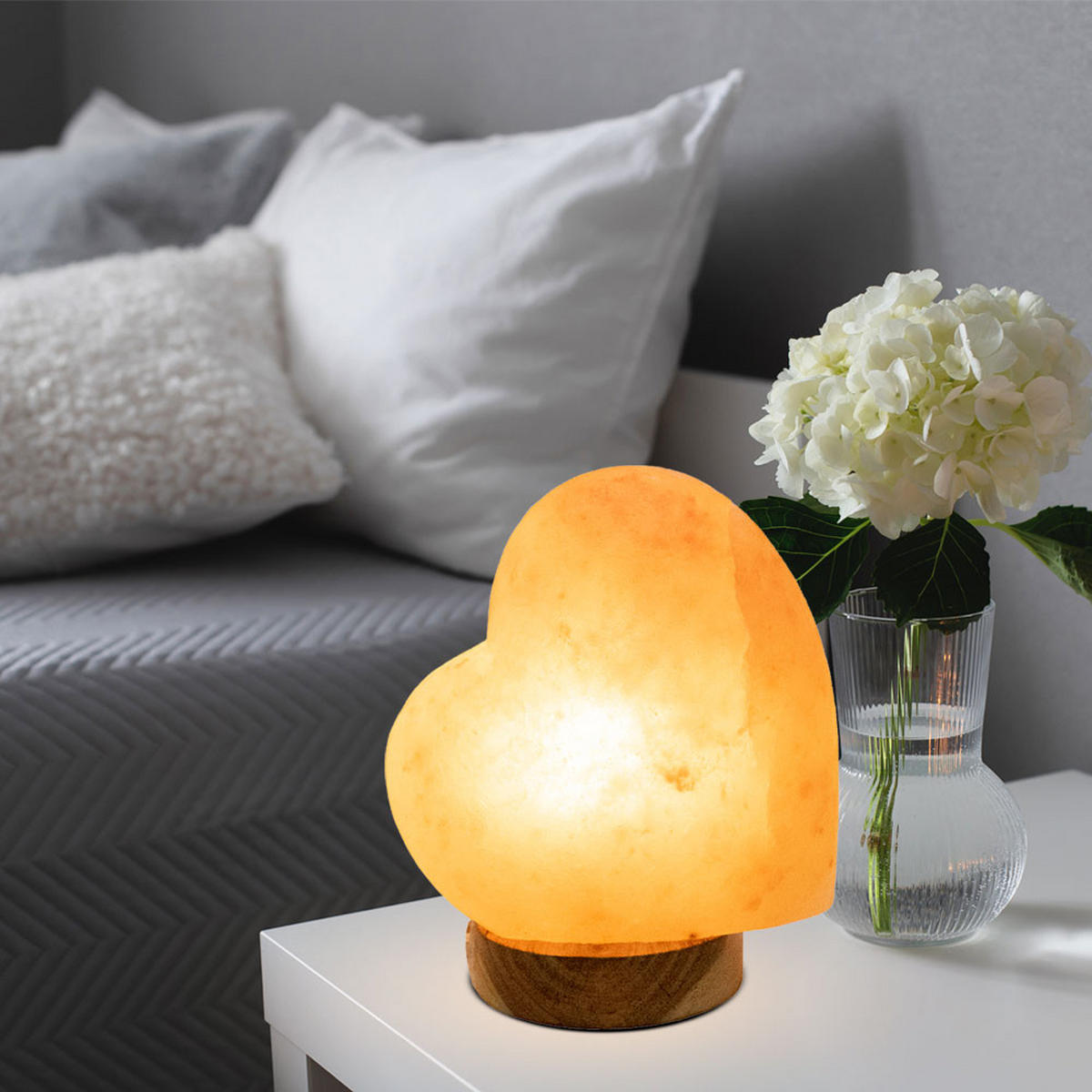 TISCHLEUCHTE STONE Holz Orange - Orange, Holz (17.8/11.4/19cm) - Globo Lighting