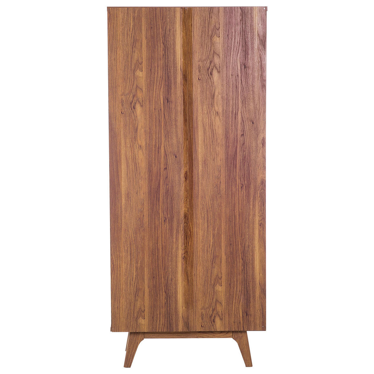 SCHRANK 3 Fächer Columbus - Dunkelbraun, Holzwerkstoff (79/182/40cm) - Beliani