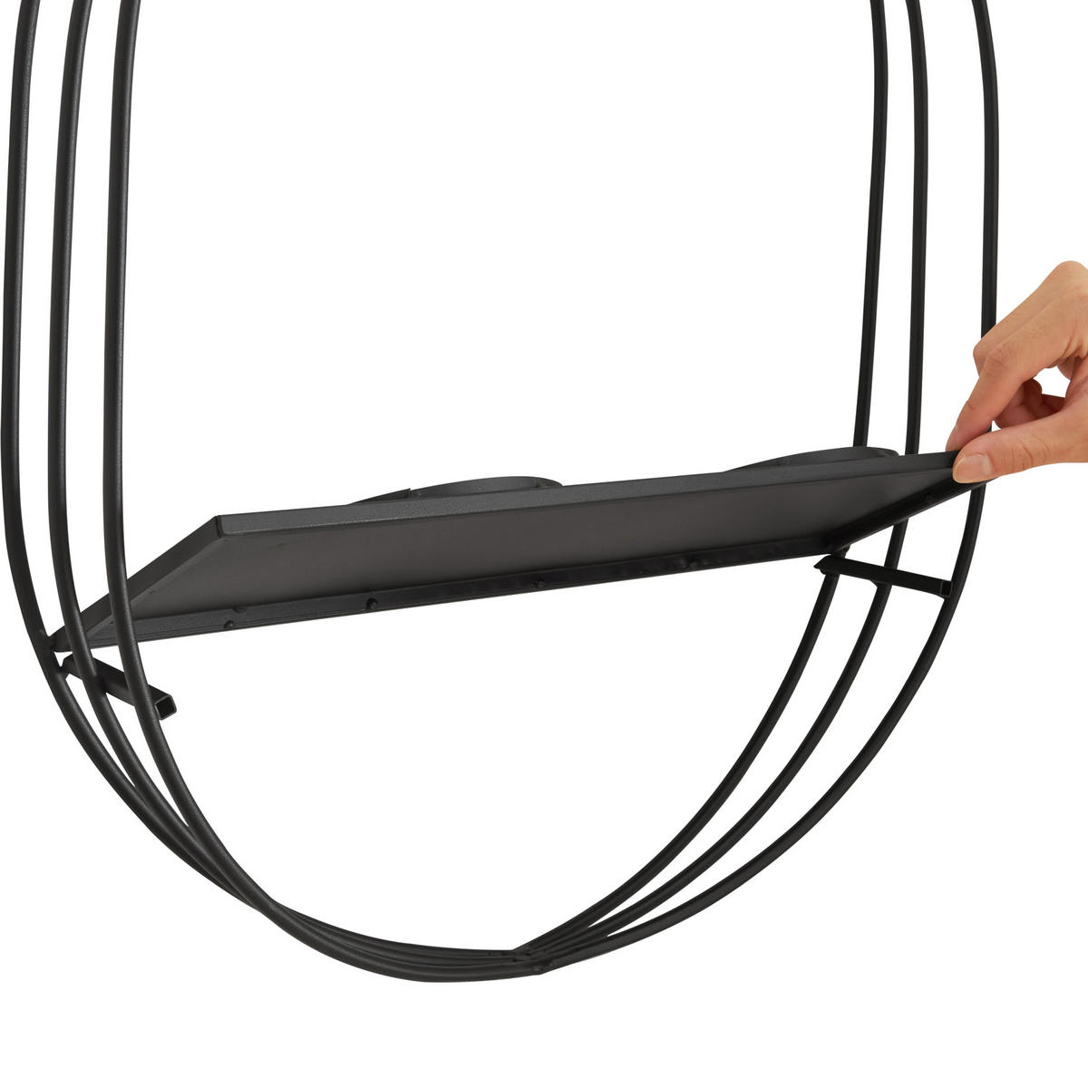 PFLANZENREGAL Vestby - Schwarz, Metall (46.5/61/15cm) - [en.casa]