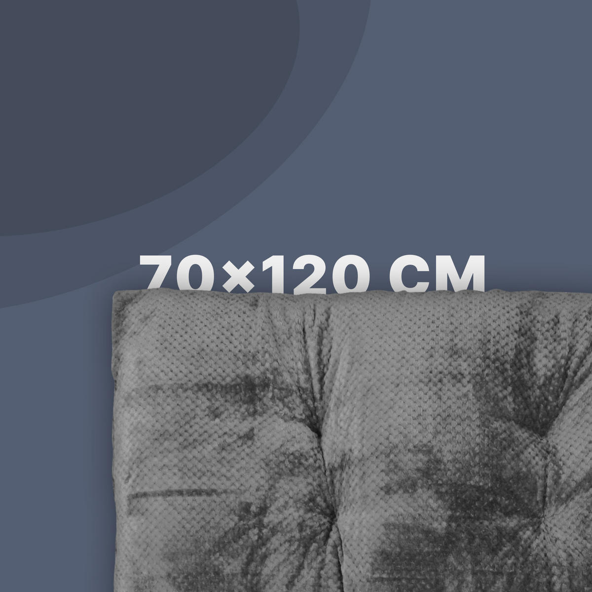 SITZKISSEN Cashmere-Touch 70x120cm Anthrazit - Anthrazit, Kunststoff/Textil (120/70/15cm)