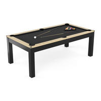 BILLARDTISCH - 8 Personen - holz - schwarz, naturfarben hell Balthazar - Schwarz/Naturfarben, Holz (213.4/111.8cm) - Vente-Unique