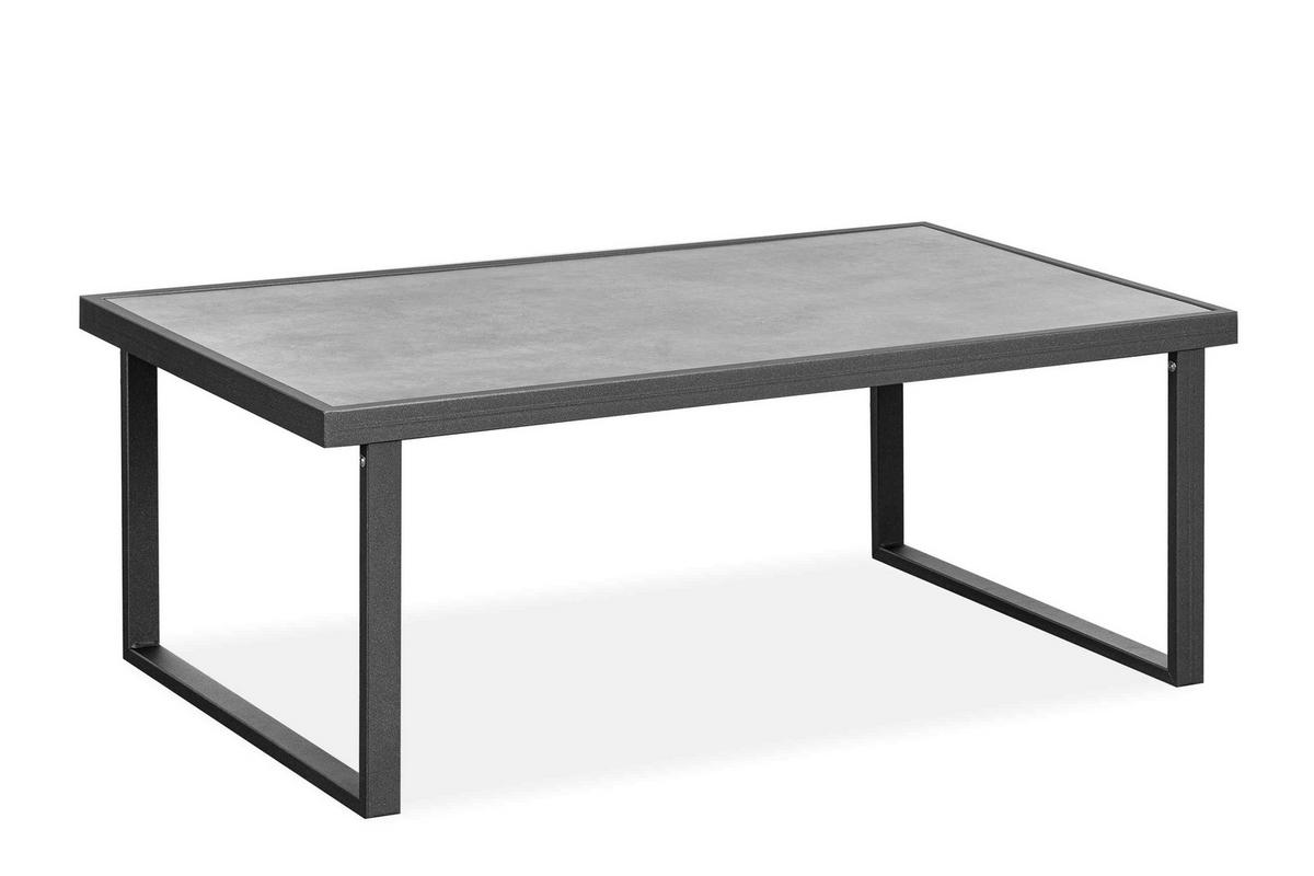 TERRASSENMÖBEL FRENA im Loft-Stil, Anthrazitfarbenes - Anthrazit/Beige, Metall - KONSIMO®
