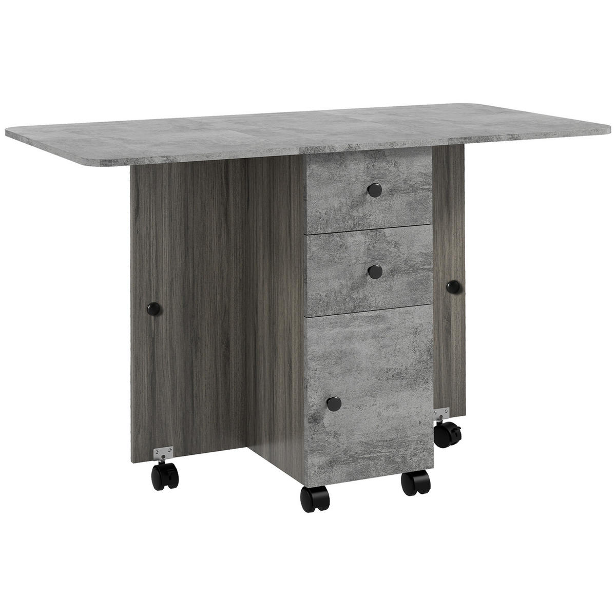 ESSTISCH Grau 1 Stück - Grau, Kunststoff (120/60/76.5cm) - GiPP