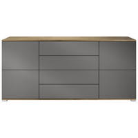 SIDEBOARD Rova Anthrazit matt - Anthrazit, Holzwerkstoff (166.5/75.5/35cm) - Vladon