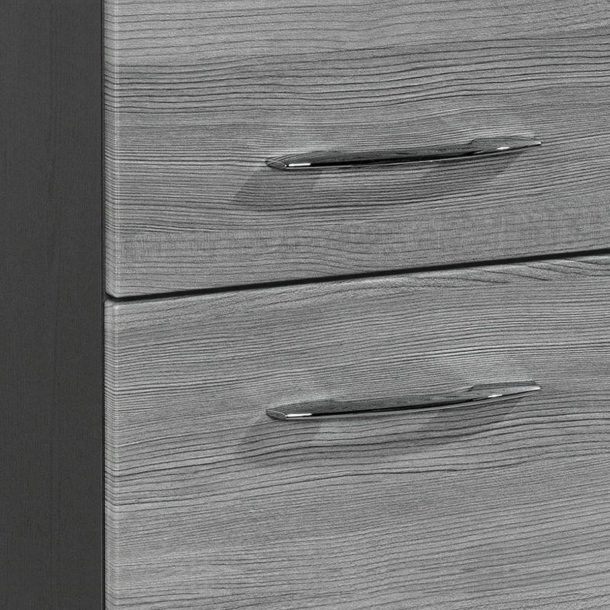 BADMÖBEL-SET 4-TLG. Florido-03 - Grau, Holzwerkstoff (230/200/47cm) - Lomado