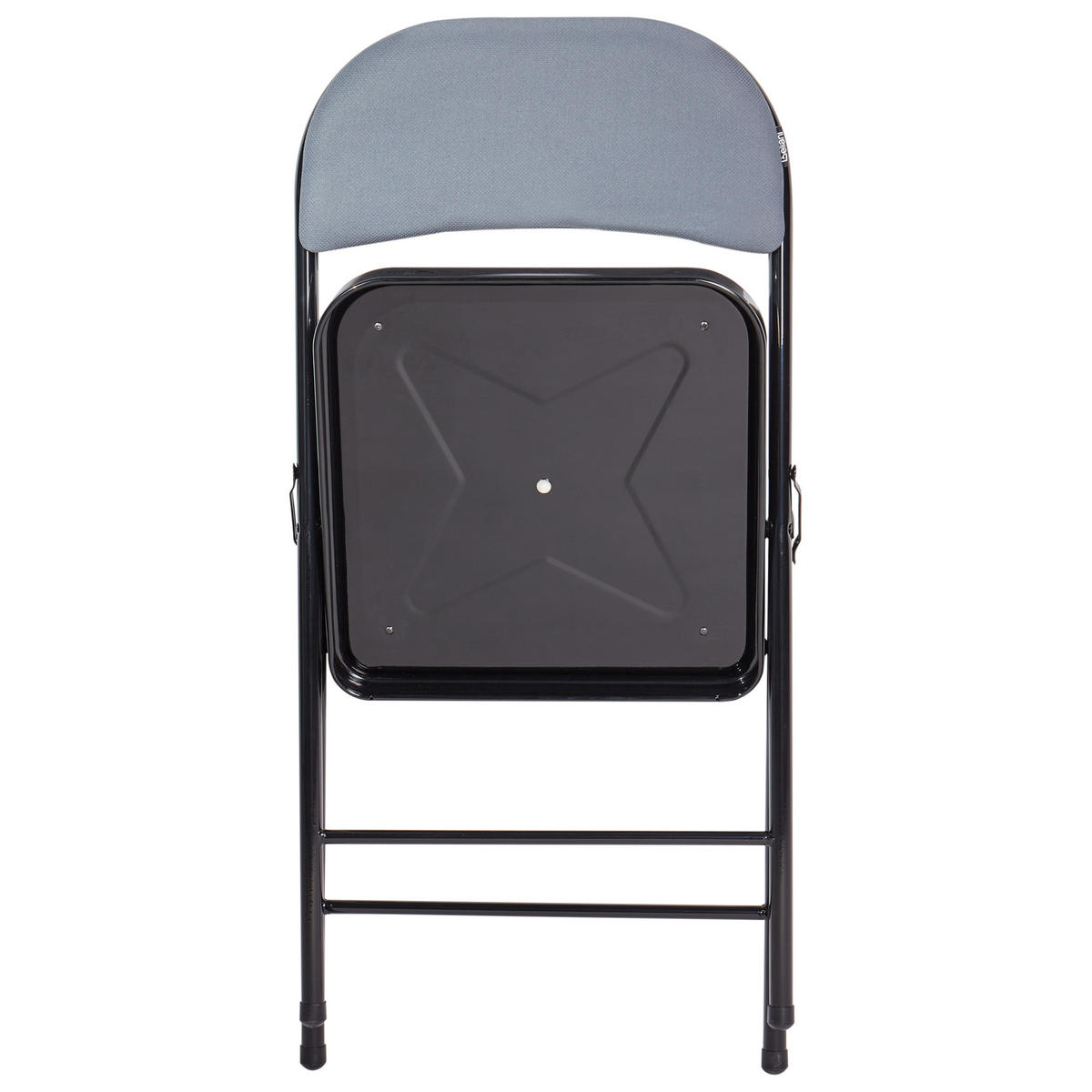KLAPPSTUHL 4er-Set Metall Dunkelgrau/Schwarz Sparks - Dunkelgrau, Metall (45/77/47cm) - Beliani
