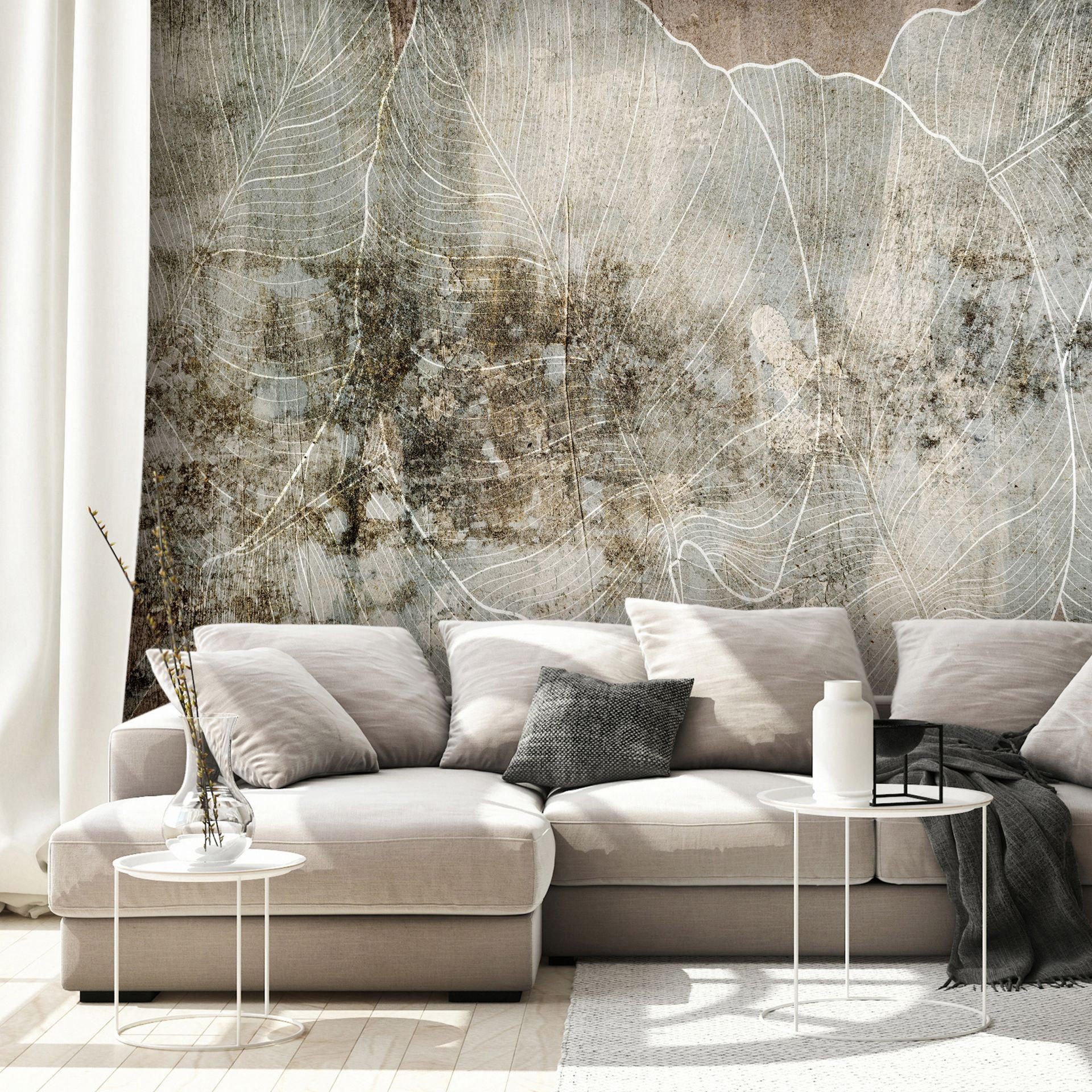 SELBSTKLEBENDE FOTOTAPETE 196/140 cm - Braun/Grau, Kunststoff/Textil (196/1cm) - KUNSTLOFT