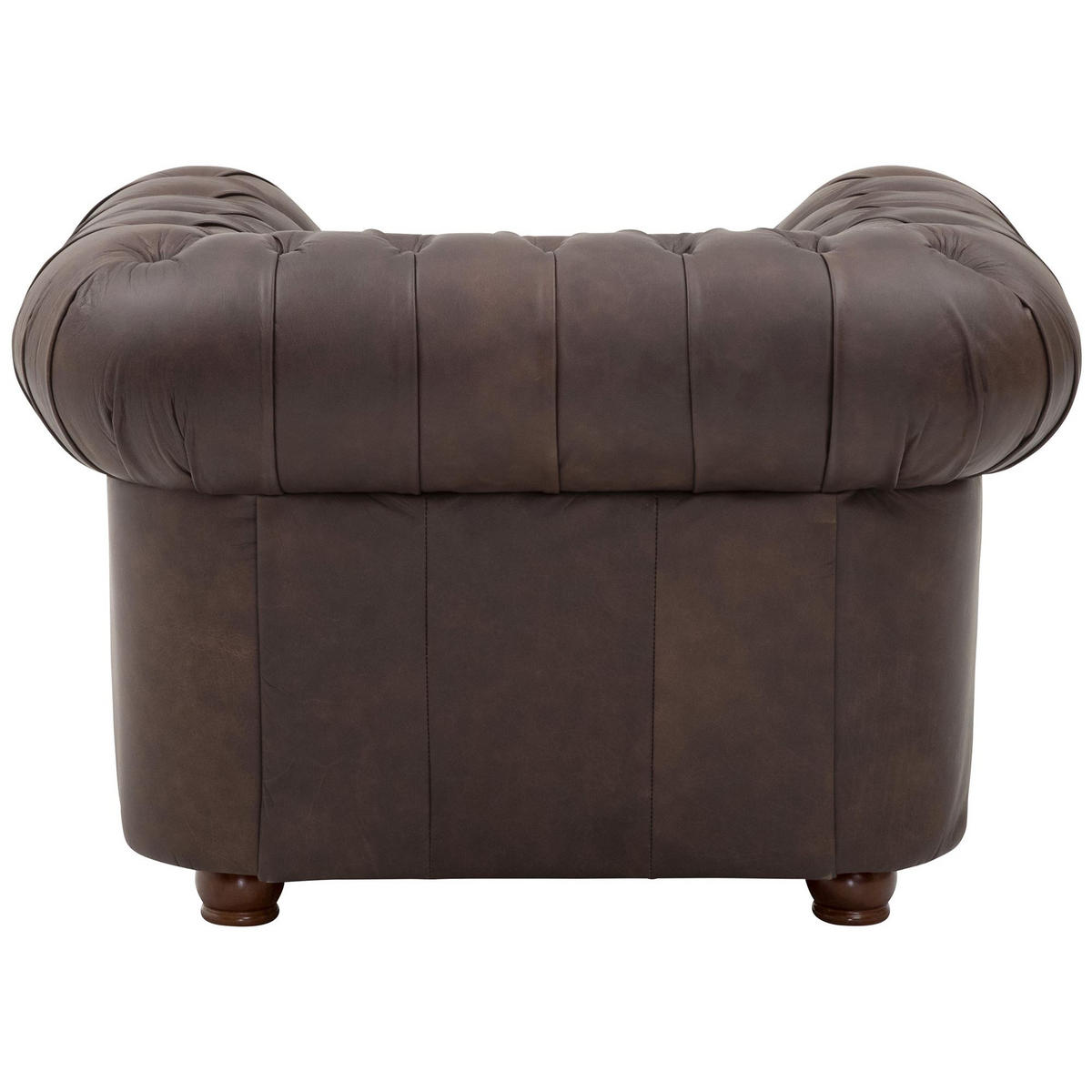 CHESTERFIELD-SESSEL Kath Echtleder (Antikoptik) braun - Braun, Leder (110/74/98cm) - 58aufmkessel