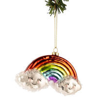 WEIHNACHTSKUGEL Regenbogen 12 cm - Multicolor, Glas (4/8/1cm)