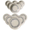 TAFELSERVICE Cecina Graphit 12er Set - Beige/Grau, Keramik (1/1/1cm) - Ritzenhoff Breker