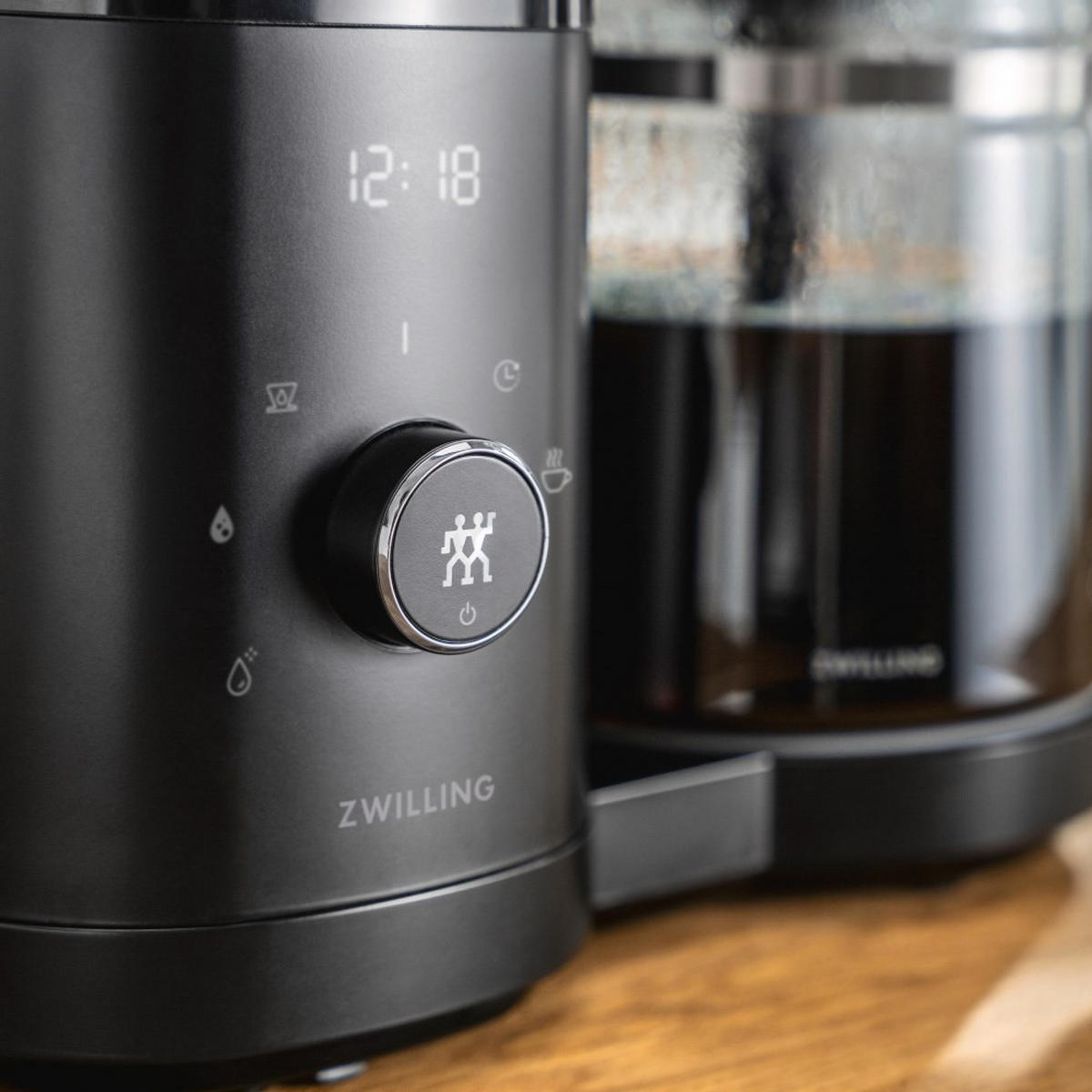 ZWILLING ENFINIGY Filterkaffeemaschine mit 1.5l Glaskanne, Schwarz - Schwarz, Kunststoff (32/35/15cm) - Zwilling