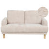2-SITZER-SOFA Bouclé beige Tuve - Hellbraun/Beige, Textil (149/85/90cm) - Beliani