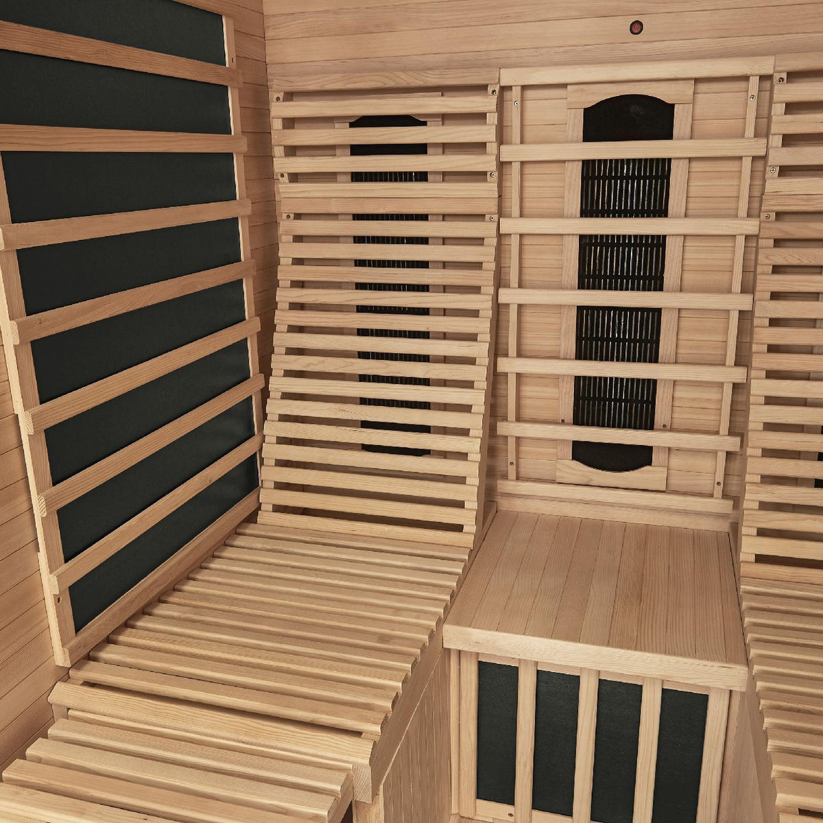 INFRAROTKABINE Helsinki 150 schwarz mit Dual Technologie & LED - Schwarz, Holz (150/190/150cm) - Artsauna