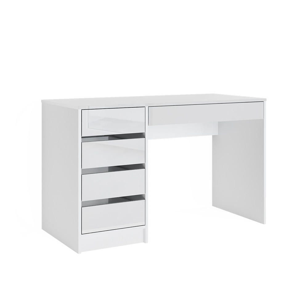 Vicco STŮL Sherry Bílá 55 x 120 cm se zásuvkami