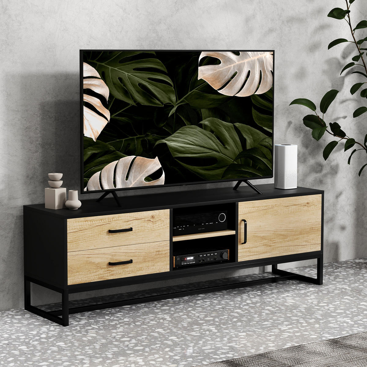 TV-MÖBEL Braun 1 Stück - Braun, Holzwerkstoff (140/45/35cm) - GiPP