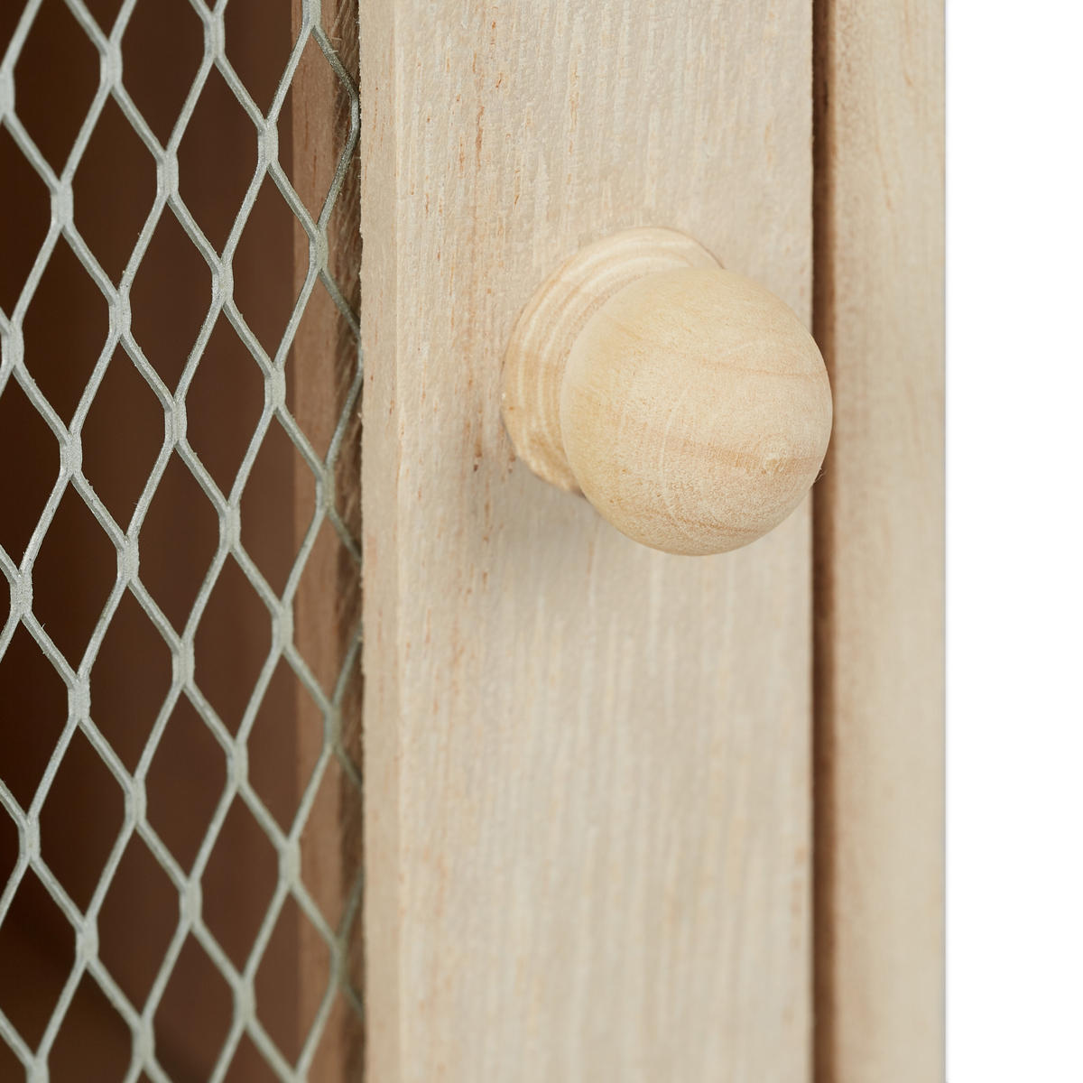 EIERSCHRANK - Beige, Holz/Metall (18/25/12cm) - Relaxdays