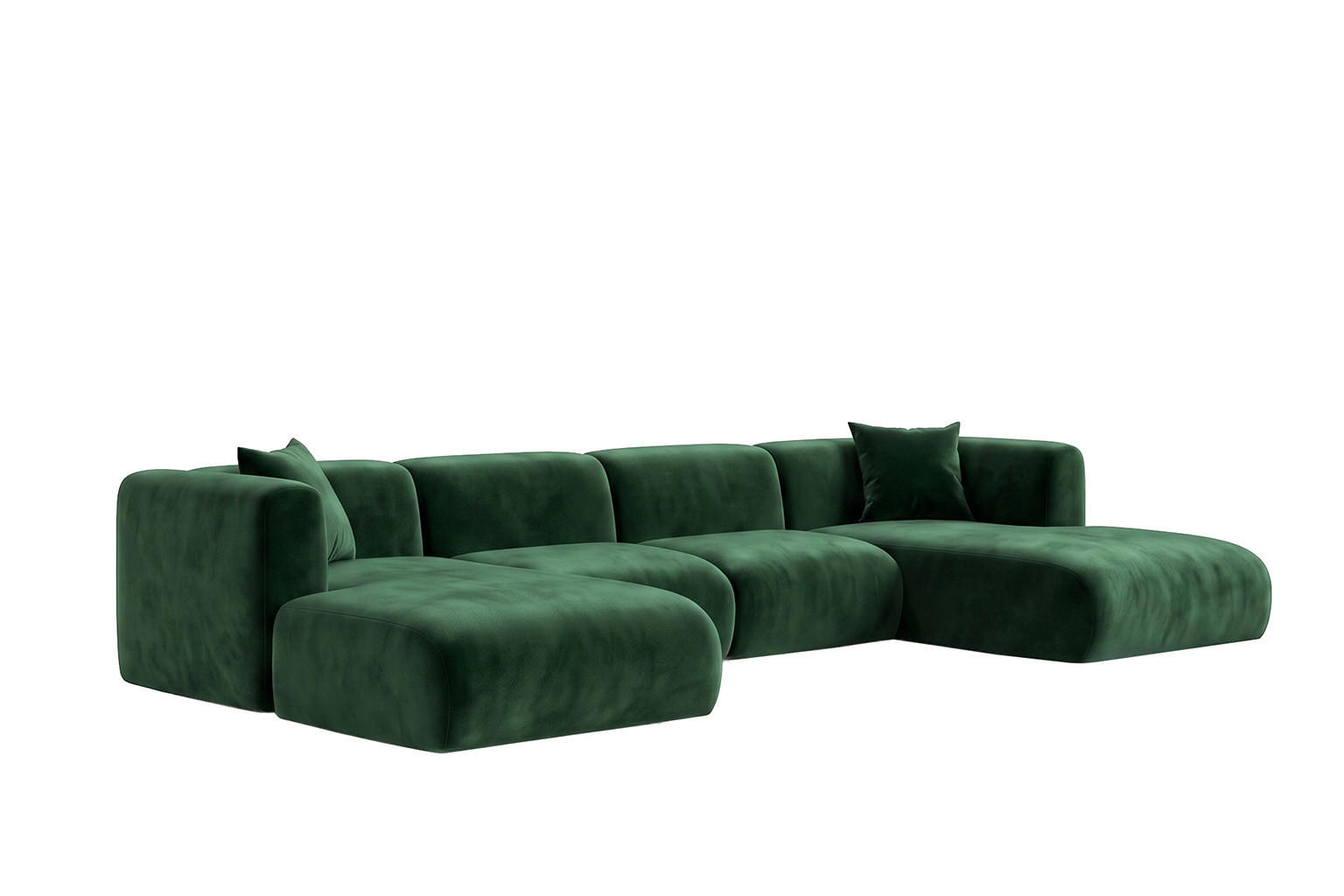 Kaiser Möbel Ecksofa Grün 408x70x179 cm