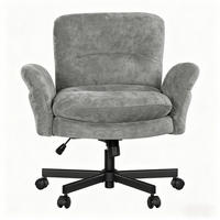 POLSTERSTUHL Grau Drehbar - Grau, Metall (68/92.5/71cm) - PANGIVO