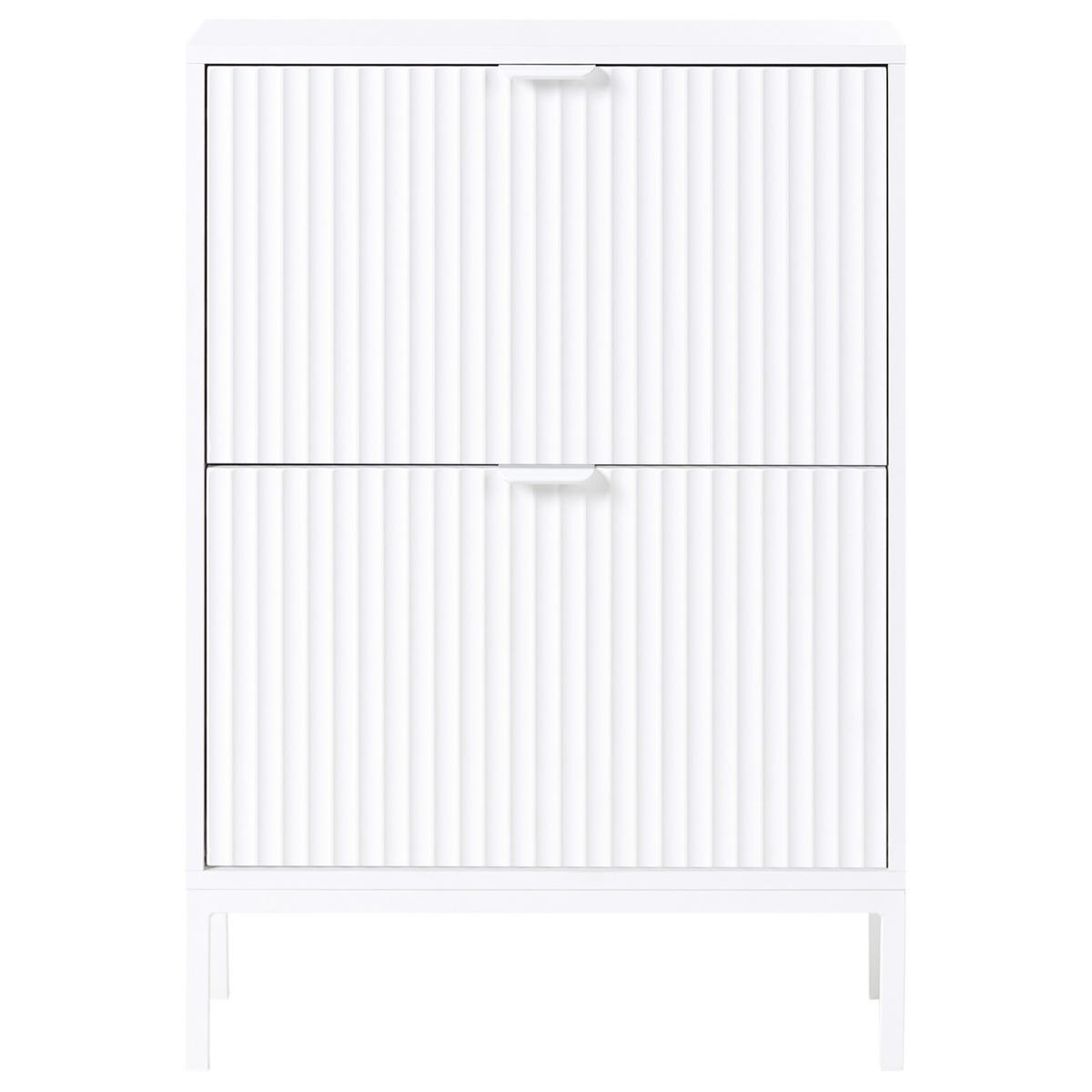 DULAP DE PANTOFI alb Adelaide - alb, compozit lemnos (60/85/24cm) - Beliani
