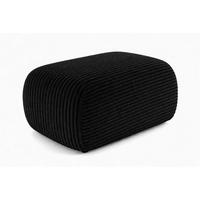 HOCKER Sitzpouf Für Wohnzimmer, Cordstoff Poso, Schwarz, BIS - Schwarz, Holz (64/40/40cm) - Kaiser Möbel