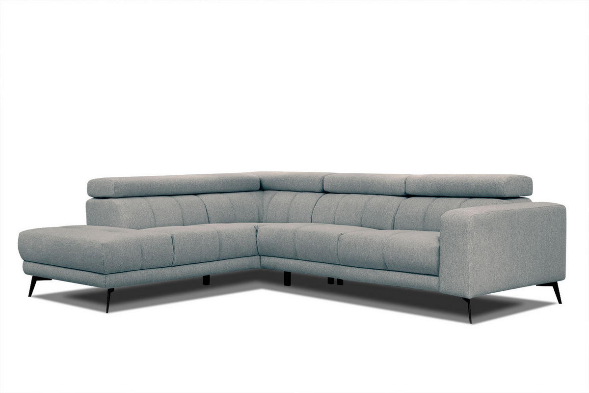 ECKSOFA MORELLO 5-Sitzer, mintgrün - Schwarz/Mintgrün, Holzwerkstoff/Textil (158/269cm) - Courtois Laville