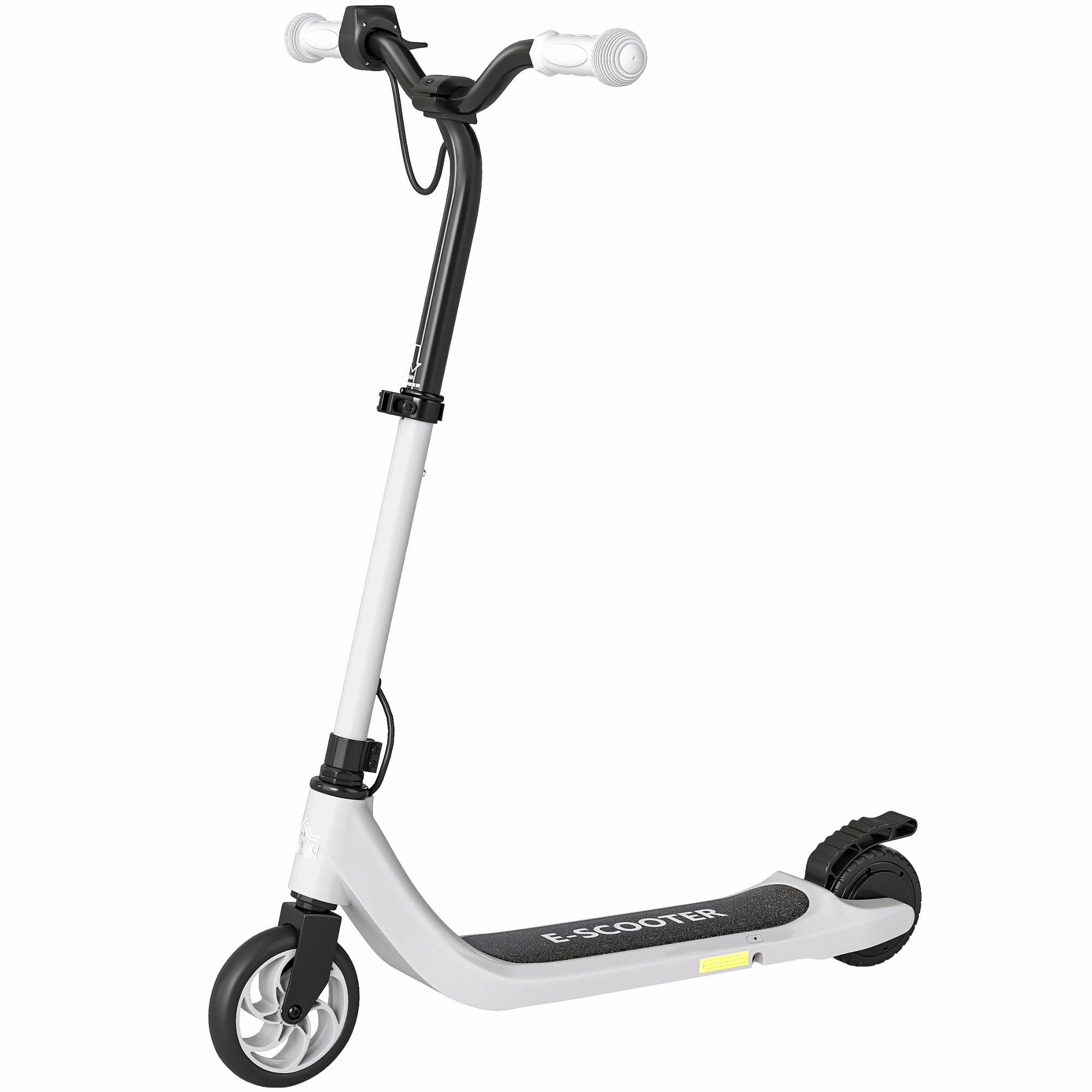 E-SCOOTER, Aluminium， Schwarz/Weiß, 76L x 53B x 90/95Hcm - Schwarz, Metall (95cm) - HOMCOM
