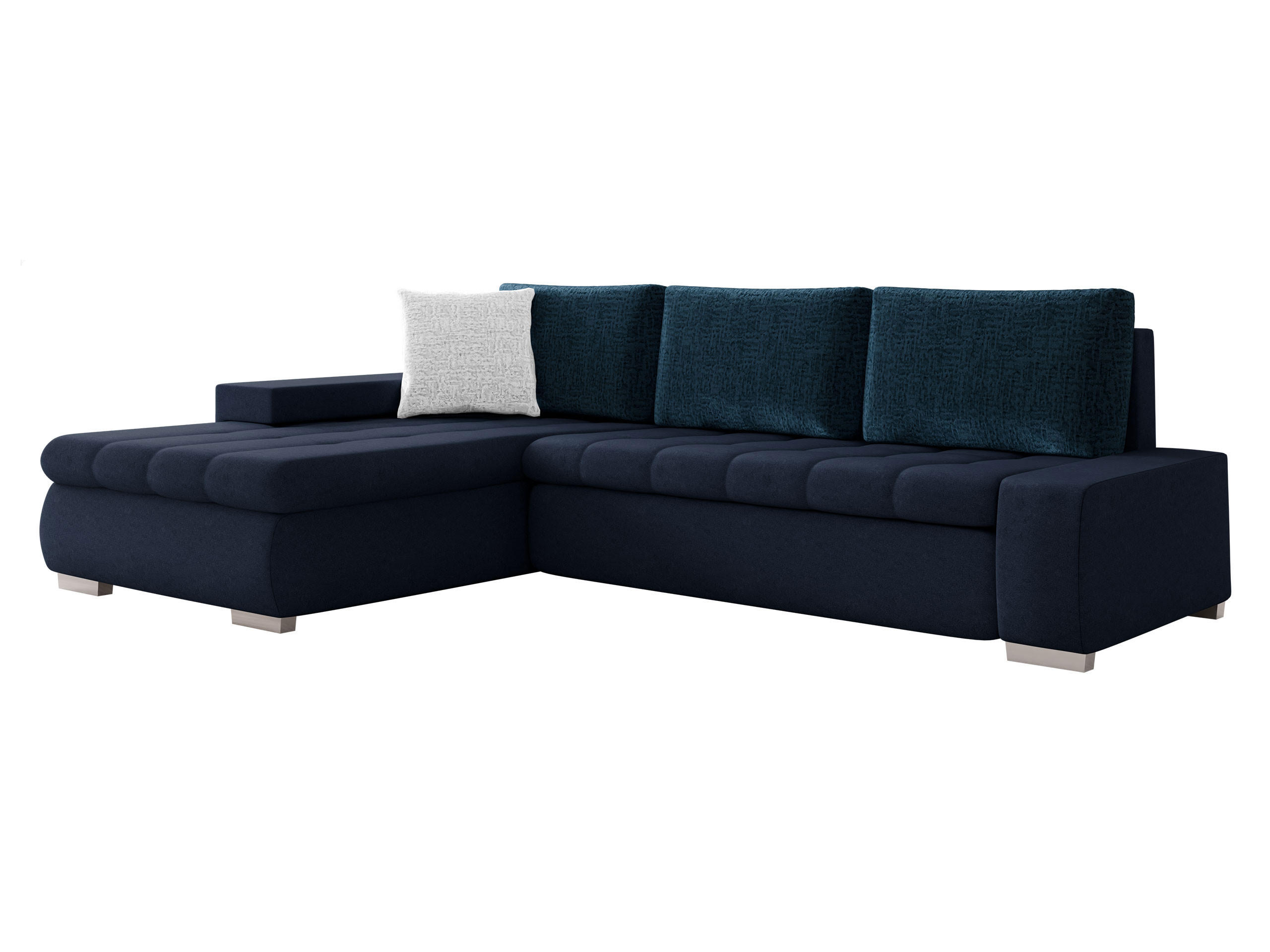 ECKSOFA Orkan Mini Premium - Dunkelblau, Holz/Textil (265/185cm) - MIRJAN24