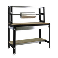PACKTISCH BUFFALO mit Schubfach | HxBxT 84x90x76cm | Traglast 400kg | Anthrazit - Anthrazit, Metall (90/84/76cm) - PROREGAL