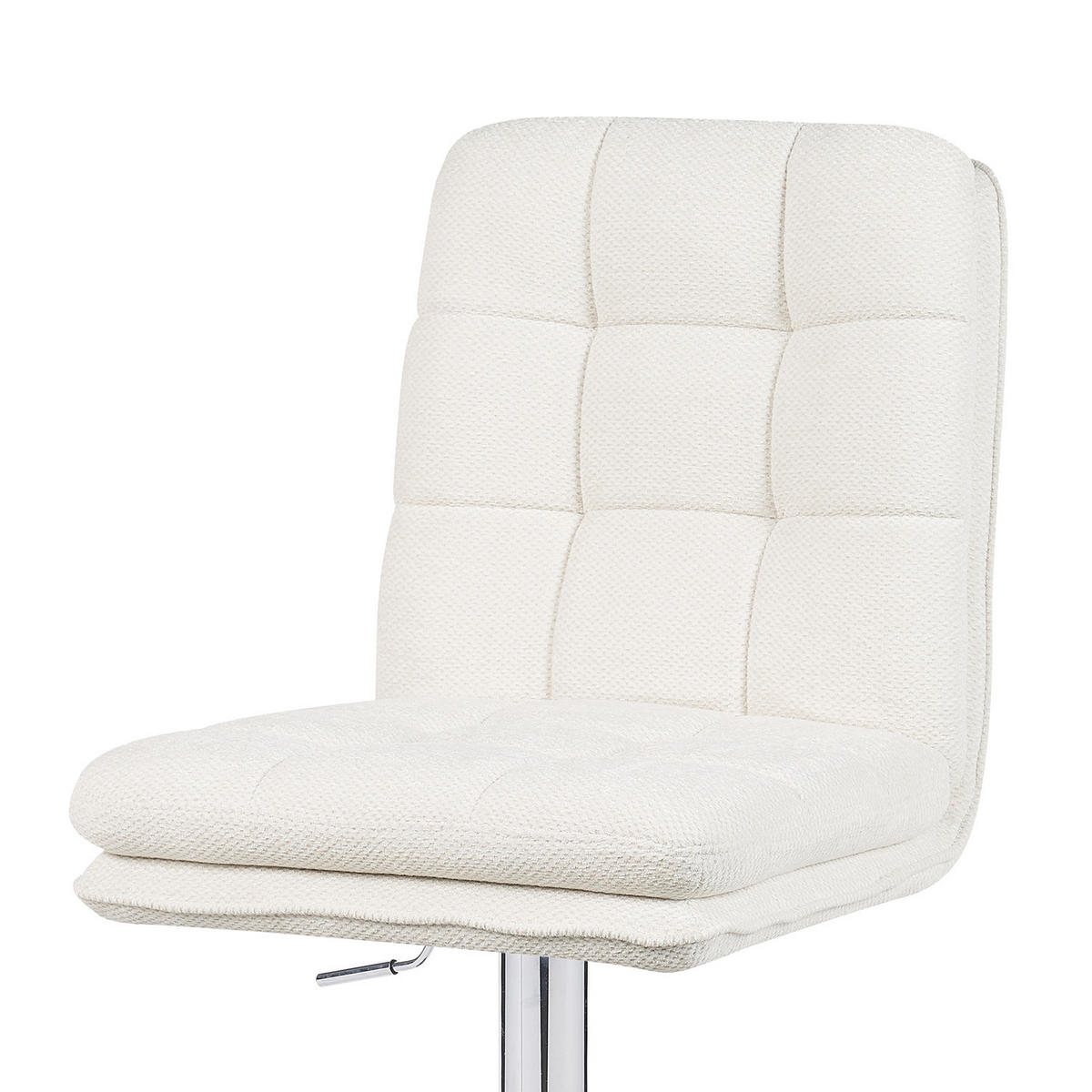 BARHOCKER Juno - Chromfarben/Creme, Textil/Metall (45/98/57cm) - DUBI Möbel